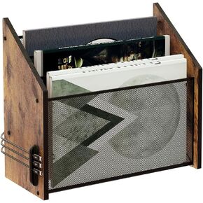 LUCYCAZ Vertical File Organizer - Triple File Holder, 3-Tier Wood Desk Organizer File Storage Paper Organizer for Desktop with Cable Manager, Desk File Sorter for Letters, Mails, Papers, Magazines in Kuwait