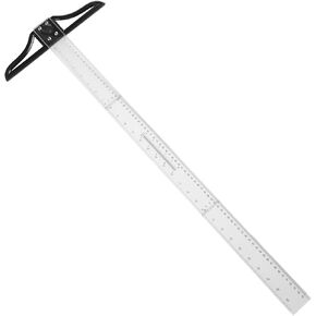 29.5 Inch T Square Ruler Acrylic Graduated in Inch Transparent T Ruler Measuring Scale Tool for Art Framing and Drafting