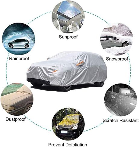 غطاء سيارة مخصص مناسب لسيارة Toyota Highlander (2013-2024) مقاوم للماء للسيارات، حماية من الغبار والثلج من أكسفورد (يتم الشحن من مستودع الولايات المتحدة، التسليم 3-8 أيام) in Kuwait