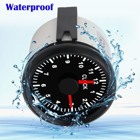 Clock Meter Gauge, 0-12 Hours Format 2'' (52mm) 12V/24V for Marine Boat Yacht Car in Saudi Arabia