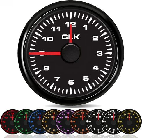 مقياس عداد الساعة، تنسيق 0-12 ساعة 2 بوصة (52 مم) 12 فولت/24 فولت لسيارة يخت القوارب البحرية in Kuwait