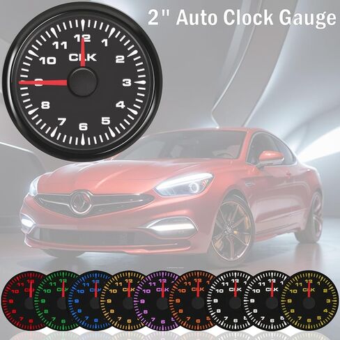 مقياس عداد الساعة، تنسيق 0-12 ساعة 2 بوصة (52 مم) 12 فولت/24 فولت لسيارة يخت القوارب البحرية in Kuwait