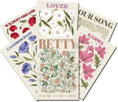 Stunning Flower Poster Canvas Set - 6 Piece Frameless Artwork for Home Decor - Vibrant Taylor Floral Prints (Unframed: 08×12) in Saudi Arabia