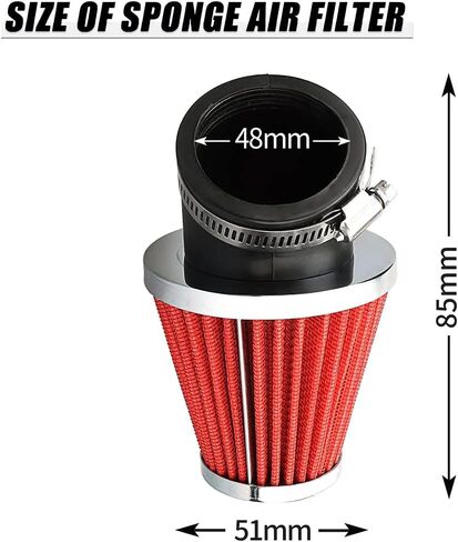 NIBBI Carburetor PE22mm with 48mm Air Filter,Fit 110cc 125cc 130cc Flange Motorcycle Engines for Dirt Bike Pit Bike ATV 4 Wheeler with Carb Jets in Saudi Arabia