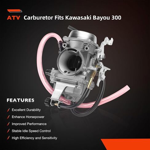 المكربن ​​متوافق مع كاواساكي بايو 300 KLF300 KLF 300 1986-1987 KLF300A، 1988-2005 KLF300B، 1989-2005 KLF300C ATV Carb in Saudi Arabia