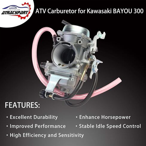 المكربن ​​متوافق مع كاواساكي بايو 300 KLF300 KLF 300 1986-1987 KLF300A، 1988-2005 KLF300B، 1989-2005 KLF300C ATV Carb in Saudi Arabia