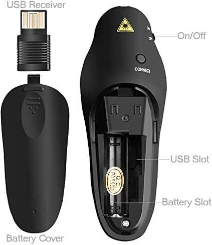 RF 2.4 جيجا هرتز مقدم لاسلكي العرض التقديمي عن بعد USB التحكم باور بوينت PPT الفرس عرض باور بوينت الفرس PPT التحكم عن بعد مؤشر الليزر الشريحة المتقدم دعم ماك in Kuwait