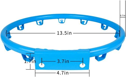 Luwint Kids Custom Basketball Hoop, Heavy Basketball Rim for Children Sports Indoor Outdoor Use, 13.5'' Blue in Saudi Arabia