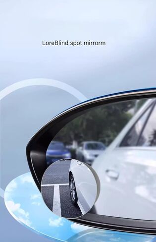 مرآة سيارة Blind Spot، 2 Pack-2 بوصة مرايا محدبة للرؤية الخلفية المستديرة، ملحقات خارجية للسيارات، زاوية واسعة، ملاءمة عالمية، زجاج حقيقي عالي الدقة، مرايا رؤية خلفية محدبة زجاجية بدون إطار in Kuwait
