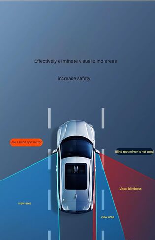 مرآة سيارة Blind Spot، 2 Pack-2 بوصة مرايا محدبة للرؤية الخلفية المستديرة، ملحقات خارجية للسيارات، زاوية واسعة، ملاءمة عالمية، زجاج حقيقي عالي الدقة، مرايا رؤية خلفية محدبة زجاجية بدون إطار in Kuwait