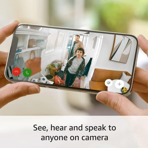 Certified Refurbished Ring Indoor Cam (2nd Gen) | latest generation | 1080p HD Video & Color Night Vision, Two-Way Talk, and Manual Audio & Video Privacy Cover | White in Saudi Arabia