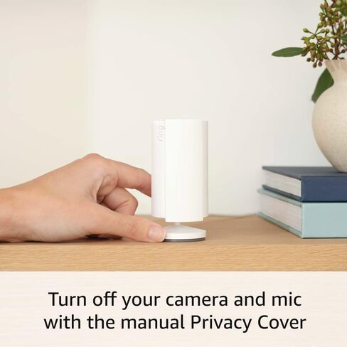 Certified Refurbished Ring Indoor Cam (2nd Gen) | latest generation | 1080p HD Video & Color Night Vision, Two-Way Talk, and Manual Audio & Video Privacy Cover | White in Saudi Arabia
