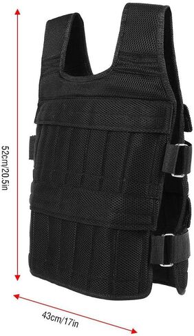 Breathable Weighted Vest, 15kg Breathable Mesh Training Jacket Body Weight Vest Strength Training Fitness Vest in Kuwait