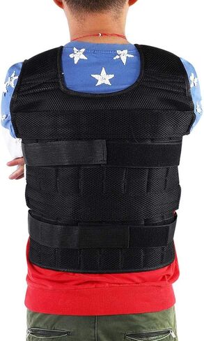 Breathable Weighted Vest, 15kg Breathable Mesh Training Jacket Body Weight Vest Strength Training Fitness Vest in Kuwait