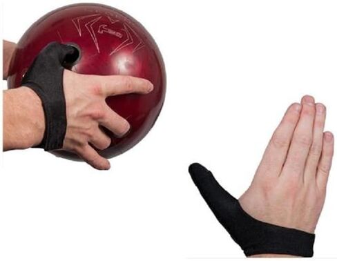 1 Pair Bowling Thumb Saver Protector 2pcs Left Hand and Right Hand Thumb Sock Guard Black for men and women in Saudi Arabia