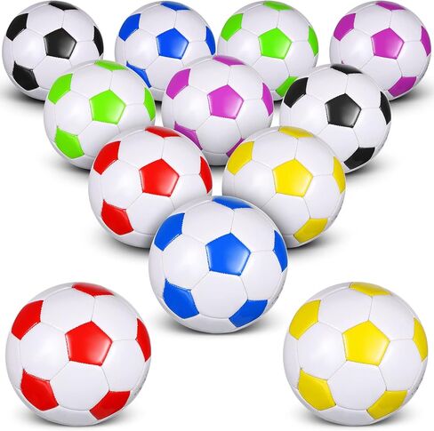 HyDren 12 Packs Soccer Ball with Pump Official Size Soccer Ball for Indoor Outside Game Training Practice Back to School Sport Gift for Kids Teens Adults(Black, White, Size 4) in Saudi Arabia