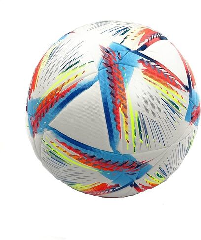 World Cup Quality Soccer Ball Size 5 Thermally Bonded Match Ball with Seamless Stitching- Official Match Weight- Long Lasting Professional High Grade PU Leather- Pelota de Futbol- USA in Saudi Arabia