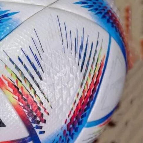 World Cup Quality Soccer Ball Size 5 Thermally Bonded Match Ball with Seamless Stitching- Official Match Weight- Long Lasting Professional High Grade PU Leather- Pelota de Futbol- USA in Saudi Arabia
