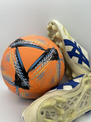 World Cup Quality Soccer Ball Size 5 Thermally Bonded Match Ball with Seamless Stitching- Official Match Weight- Long Lasting Professional High Grade PU Leather- Pelota de Futbol- USA in Saudi Arabia
