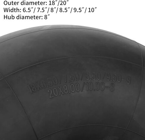 RUTU 18x8.50-8 19X7-8 20X7-8 Inner Tube for ATV Quad 4 Wheeler Go Kart Baja Warrior Mini Bike Lawn Tractor Snow Blower Golf Cart Garden Trailer Heavy Duty Lawn Mower 2 Pack in Saudi Arabia