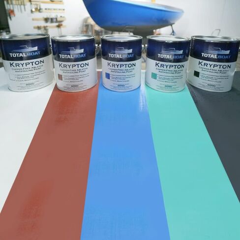 TotalBoat - 413458 Krypton Copper Free Antifouling – Marine Ablative Boat Bottom Paint | For Fiberglass, Wood, Aluminum & Steel Boats | Ideal for Outdrives & Trim Tabs (White, Gallon) in Saudi Arabia
