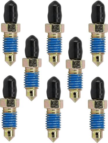 8 PCS Speed Bleeder,Bleeder Valve,Brake Bleeder Screws, Quick Bleeders with Dust Caps M10x1.0-31.7mm, H9407-8, H9409-8, 105396, 107391, 639630 in Saudi Arabia