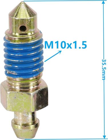8 PCS Speed Bleeder,Bleeder Valve,Brake Bleeder Screws, Quick Bleeders with Dust Caps M10x1.0-31.7mm, H9407-8, H9409-8, 105396, 107391, 639630 in Saudi Arabia