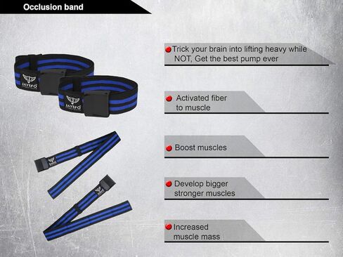 Jayefo Sports Muscle Blaster أربطة تقييد تدفق الدم، أشرطة انسداد العضلة ذات الرأسين، بناء العضلات، رفع الأثقال، رفع الأثقال، اللياقة البدنية، التدريب على صالة الألعاب الرياضية، 4 عبوات | زوجان للذراعين والساقين in Kuwait