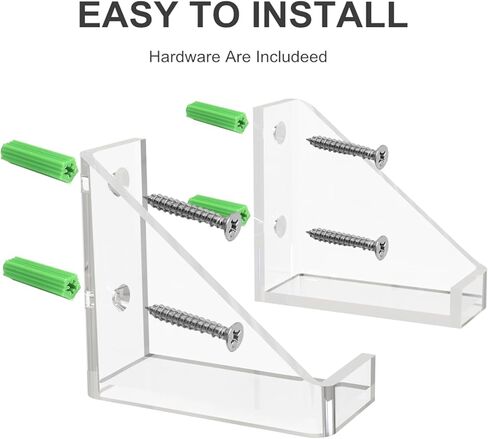 حامل جداري من الفينيل من BiJun، 6 عبوات من الفينيل لعرض الرف على الحائط وحامل ألبوم مثبت على الحائط لسجلات الفينيل من 7 إلى 12 بوصة LPs، أكريليك شفاف in Kuwait