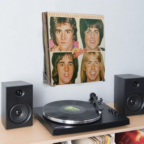 حامل جداري من الفينيل من BiJun، 6 عبوات من الفينيل لعرض الرف على الحائط وحامل ألبوم مثبت على الحائط لسجلات الفينيل من 7 إلى 12 بوصة LPs، أكريليك شفاف in Kuwait