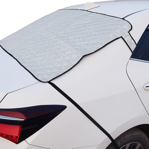 HOMEYA Car Windshield Snow Cover, Magnetic Windshield Cover for Snow Ice Frost Guard with 3 Layers Waterproof Protection & 5 Powerful Magnets & 2 Side Mirror Covers & 2 Hooks for Cars Trucks Vans SUVs in Saudi Arabia