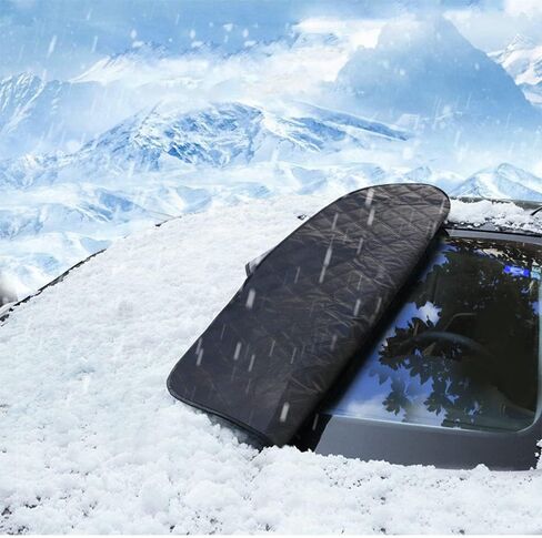 Pickup Truck Windshield Snow Cover Rearview Mirror Cover， Freezing and Snow Cover in Winter, All-Weather car Outdoor Waterproof and dust Cover, Suitable for Most Models (Large) in Saudi Arabia