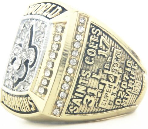 خاتم NO'Saints New Orleans Football DREW BREES 2009 لأبطال العالم الخارقين مع صندوق خشبي مقاس 11 هدايا للرجال والأطفال والأولاد والآباء الشباب in Kuwait