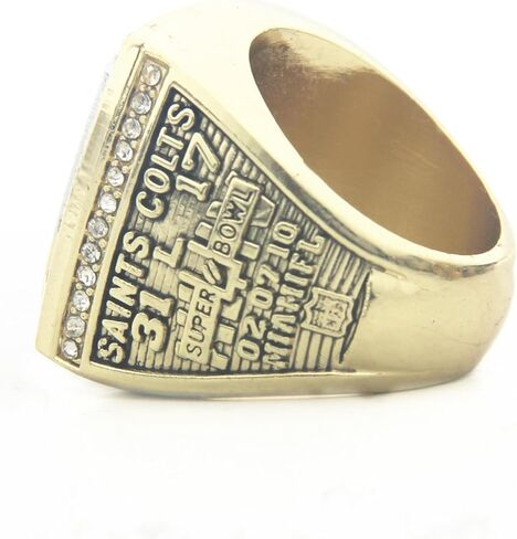 خاتم NO'Saints New Orleans Football DREW BREES 2009 لأبطال العالم الخارقين مع صندوق خشبي مقاس 11 هدايا للرجال والأطفال والأولاد والآباء الشباب in Kuwait