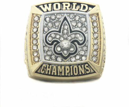 خاتم NO'Saints New Orleans Football DREW BREES 2009 لأبطال العالم الخارقين مع صندوق خشبي مقاس 11 هدايا للرجال والأطفال والأولاد والآباء الشباب in Kuwait