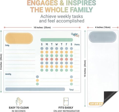 Magnetic Black Chore Chart 3pcs for Multiple Kids & Adults - 4 Fine Tip Markers - Dry Erase Refrigerator Black Boards - Reward Good Behavior & Responsibility - Organize The Family (Black) in Saudi Arabia