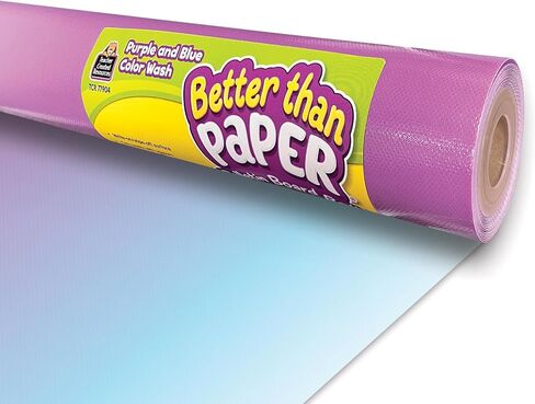 Teacher Created Resources Purple and Blue Color Wash Better Than Paper Bulletin Board Roll in Saudi Arabia