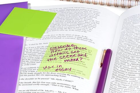 Post-it Transparent Notes, Clear Sticky Notes to Markup Textbooks and Planners Safely, Minimalist Aesthetic School Supplies for College Students, Stationery Artists, and More, 3x3 in, 12 Pads in Saudi Arabia