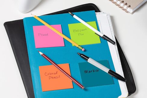 Post-it Transparent Notes, Clear Sticky Notes to Markup Textbooks and Planners Safely, Minimalist Aesthetic School Supplies for College Students, Stationery Artists, and More, 3x3 in, 12 Pads in Saudi Arabia