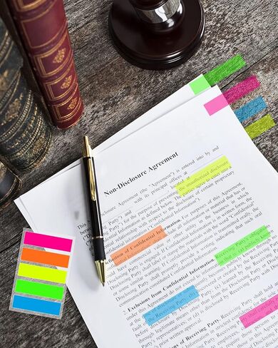 GEAoffice 450 Sheets Transparent Sticky Notes Set - 3x3 inch Clear Sticky Notes Tabs Colorful Self-Adhesive for Book Annotation, See Through Sticky Notes for Tracing, School & Office (9 Pack) in Saudi Arabia