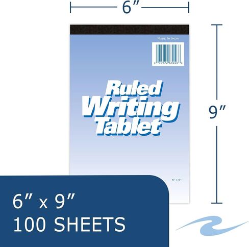 تابلت كتابة Roaring Spring Paper Products، 6 × 9 بوصة، 100 ورقة، عريضة، أبيض (ROA63046) in Kuwait