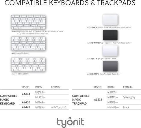 صينية هارموني للوحة التتبع Apple Magic ولوحة المفاتيح Apple Magic، إعداد مكتب نظيف - لوحة المفاتيح ولوحة التتبع غير متضمنة in Kuwait