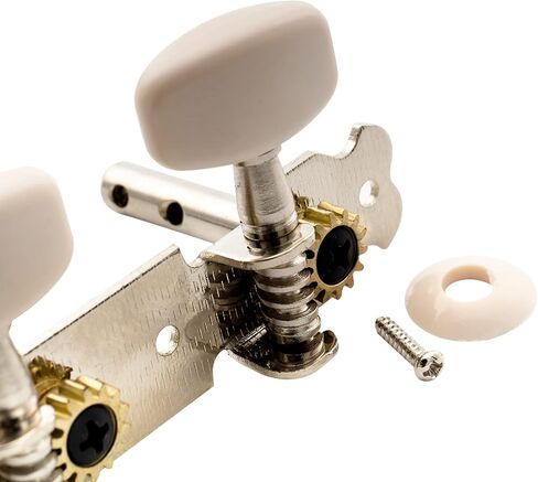 Musiclily 3+3 Acoustic Guitar Tuning Pegs Keys Tuners Machine Heads Set for Folk Guitar,Nickel in Kuwait