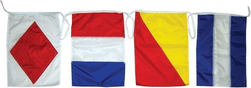 TAYLOR MADE PRODUCTS Decorative String of International Code Signals, 12 Assorted Color Nylon Boat Flag Set, 12" x 18" Flags, 30' Rope Length - 93302 in Saudi Arabia