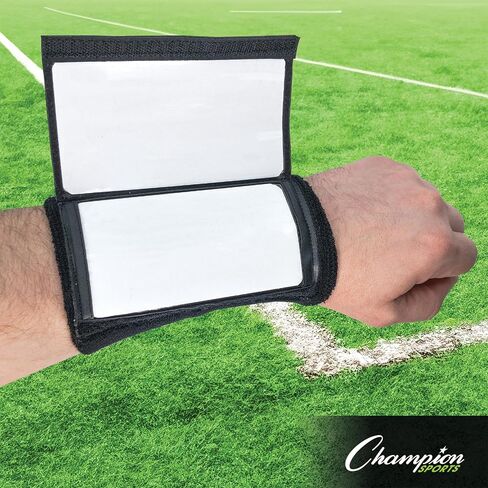 حامل سوار ذراع ثلاثي لبطاقات اللعب من Champion Sports Football - أبيض وأسود in Saudi Arabia