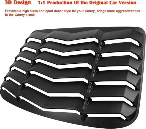 Rear Window Louver for Toyota Camry 2007 2008 2009 2010 2011 ABS Sun Shade Windshield Cover GT Lambo Style (Matte Black) in Saudi Arabia