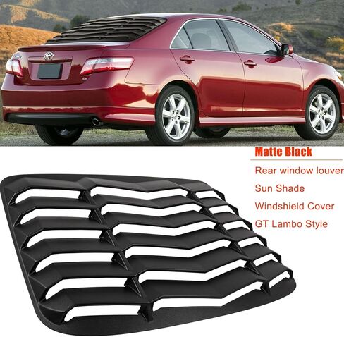 Rear Window Louver for Toyota Camry 2007 2008 2009 2010 2011 ABS Sun Shade Windshield Cover GT Lambo Style (Matte Black) in Saudi Arabia