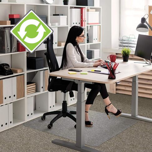 Floortex® Cleartex® Enhanced Polymer Rectangular Chair Mat for Carpets up to 3/8" - 48" x 60" in Saudi Arabia