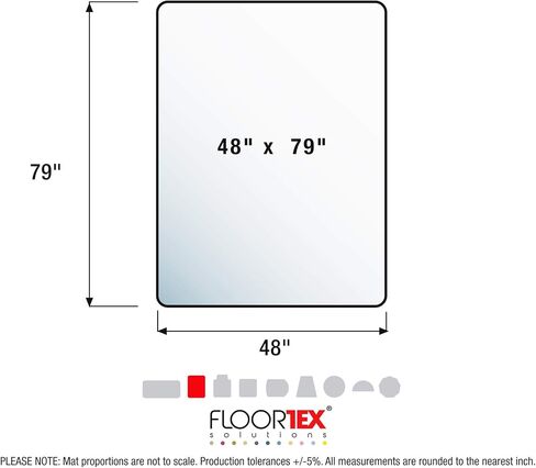 Floortex® Cleartex® Enhanced Polymer Rectangular Chair Mat for Carpets up to 3/8" - 48" x 60" in Saudi Arabia