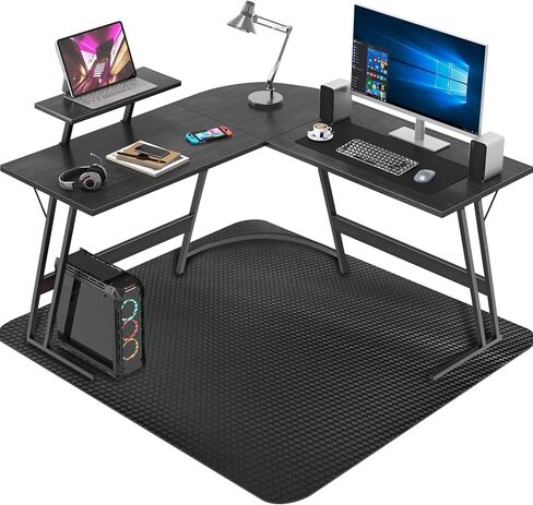 سجادة كرسي مكتب للأرضيات الصلبة: سجادة كرسي مكتب كبيرة مقاس 63 بوصة × 51 بوصة، سجادة كرسي ألعاب للخشب الصلب، سجادة حماية للأرضية شديدة التحمل سهلة الانزلاق، سجادة كرسي مكتب للمكتب المنزلي in Kuwait